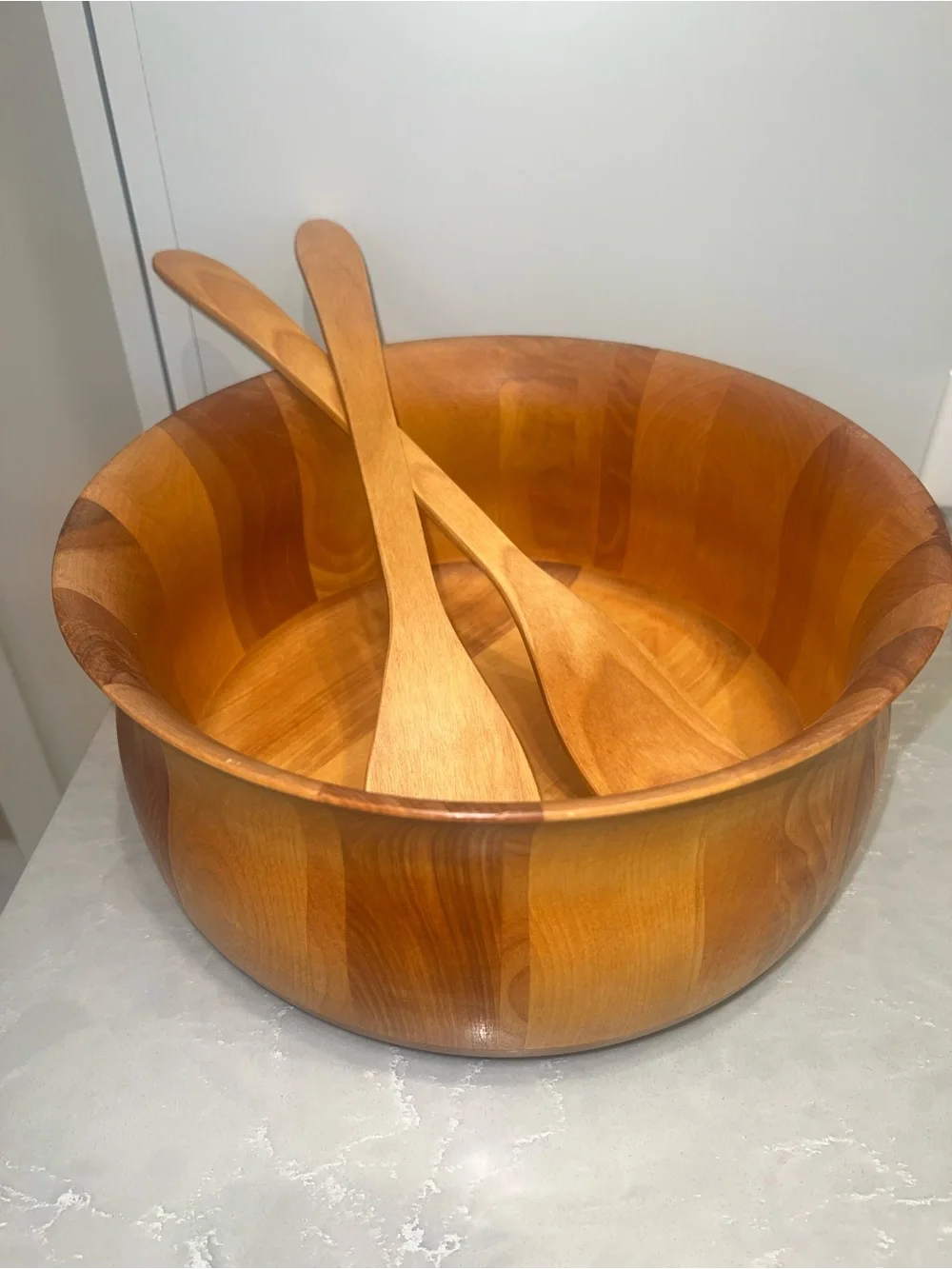 John McLeod Vermont Bowl Co. for Williams-Sonoma Wooden Salad Bow & Utensials